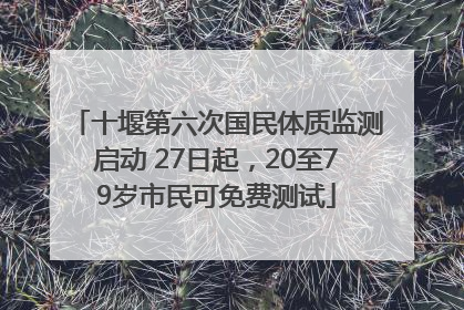 十堰第六次国民体质监测启动 27日起，20至79岁市民可免费测试